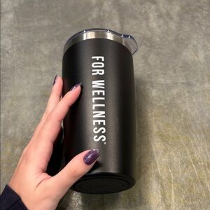 For Wellness black thermos
